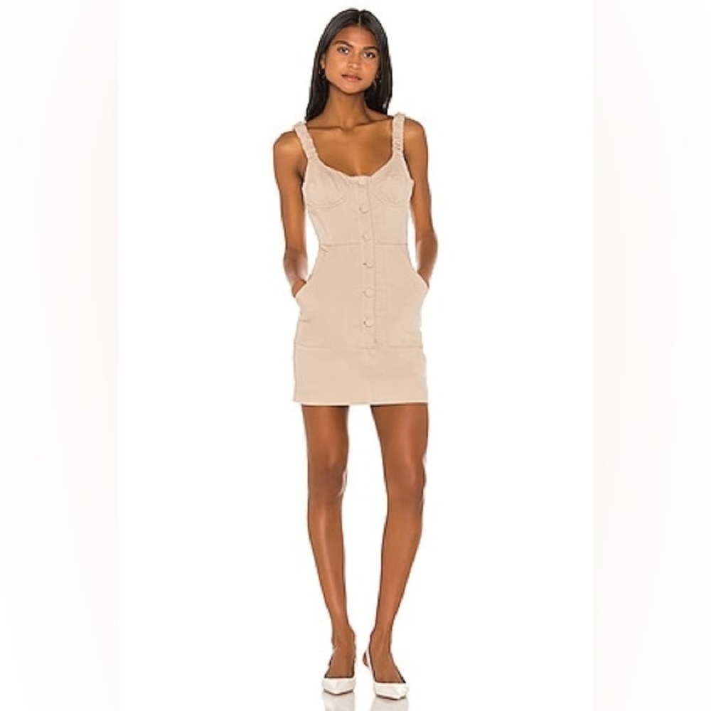 GRLFRND Shae Mini Dress in Khaki Size M